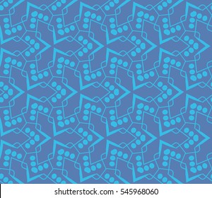 Abstract background. Blue geometric seamless pattern in modern stylish