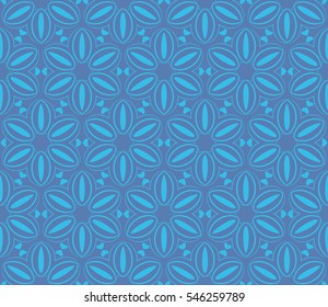 Abstract background. Blue geometric seamless pattern in modern stylish. Vector seamless pattern