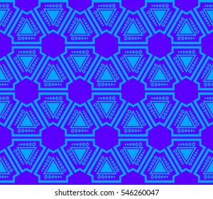 Abstract background. Blue geometric seamless pattern in modern stylish. Vector seamless pattern