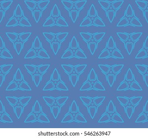 Abstract background. Blue geometric seamless pattern in modern stylish. 