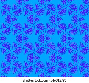Abstract background. Blue geometric seamless pattern in modern stylish. Vector seamless pattern