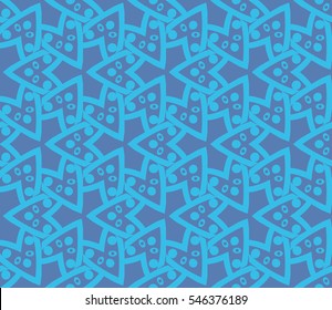 Abstract background. Blue geometric seamless pattern in modern stylish. Vector seamless pattern