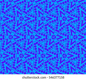 Abstract background. Blue geometric seamless pattern in modern stylish. Vector seamless pattern