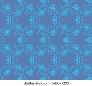 Abstract background. Blue geometric seamless pattern in modern stylish. Vector seamless pattern