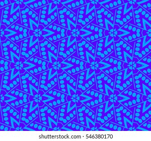 Abstract background. Blue geometric seamless pattern in modern stylish. Vector seamless pattern