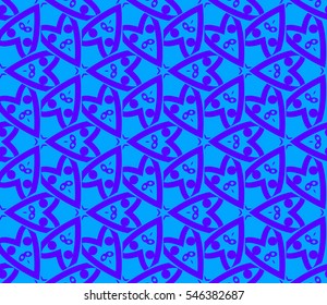 Abstract background. Blue geometric seamless pattern in modern stylish. Vector seamless pattern