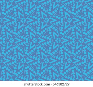 Abstract background. Blue geometric seamless pattern in modern stylish. Vector seamless pattern