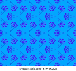 Abstract background. Blue geometric seamless pattern in modern stylish. Vector seamless pattern