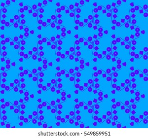 Abstract background. Blue geometric seamless pattern in modern stylish. Vector seamless pattern