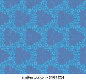 Abstract background. Blue geometric seamless pattern in modern stylish. Vector seamless pattern