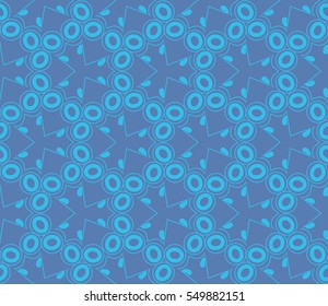 Abstract background. Blue geometric seamless pattern in modern stylish. Vector seamless pattern