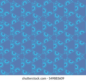 Abstract background. Blue geometric seamless pattern in modern stylish. Vector seamless pattern