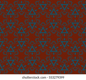 Abstract background. Blue geometric seamless pattern in modern stylish. Vector seamless pattern