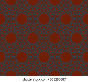 Abstract background. Blue geometric seamless pattern in modern stylish. Vector seamless pattern