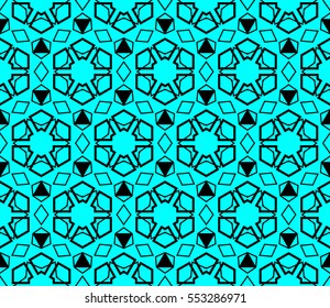 Abstract background. Blue geometric seamless pattern in modern stylish. Vector seamless pattern