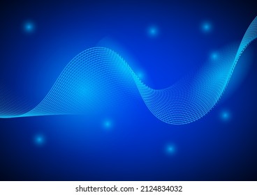 abstract background blue glow particle fluid liquid style gradient vector illustration