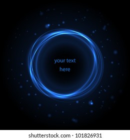 Abstract Background - Blue Glowing Circle