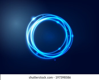 Abstract Background Blue Glowing Circle Vector Stock Vector (Royalty ...