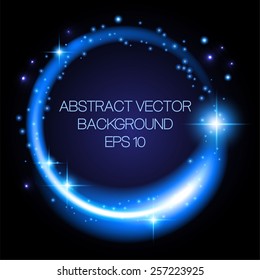 Abstract background with blue glowing circle