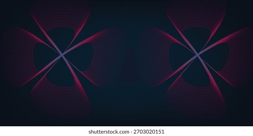 Abstrakter Hintergrund mit blauen leuchtenden Linien im Unendlichkeitsmuster.