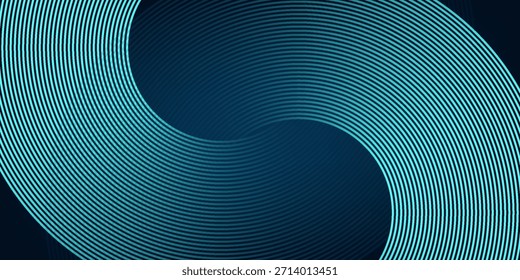 Abstract background with blue glowing lines in infinity pattern. Abstract futuristic technology concept. Vector illustration