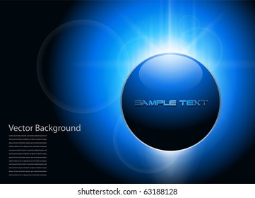 Abstract background blue glowing, vector.