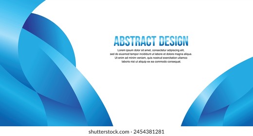 Abstract background in blue gradient color design vector