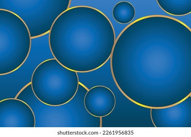 abstract background and blue gradient colors   gold lines
