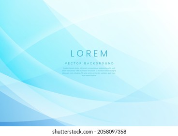 Abstract background blue gradient curve overlapping. You can use for ad, poster, template, business presentation. Vector illustration