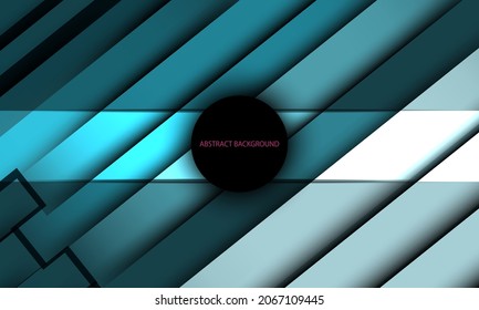 Abstract background with blue gradient diagonal lines and black circles in the middle. vector illustration 