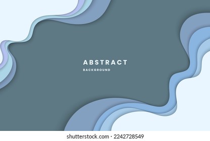 Abstract background. Blue gradient background dynamic wavy light and shadow. liquid dynamic shapes abstract composition. modern elegant design background. illustration vector 10 eps.