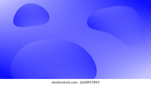 Abstract background in Blue Gradient with Fluid Shape Wallpaper Design