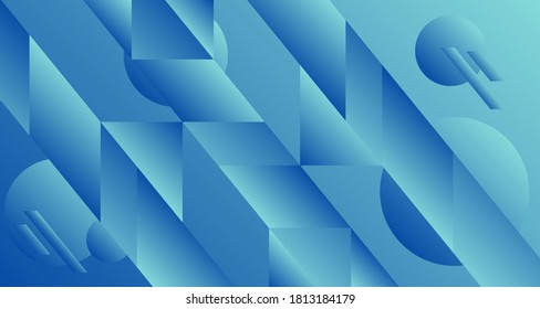 Abstract background blue gradient geometric shape polygon minimal modern technology. Vector illustration