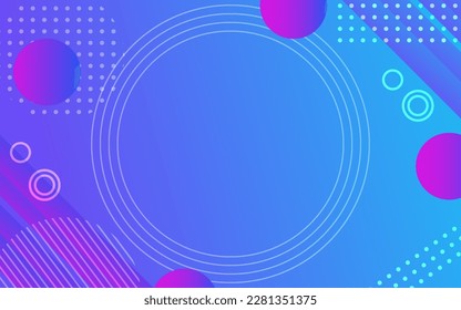 abstract background blue gradient glow circle frame geometric object vector design illustration