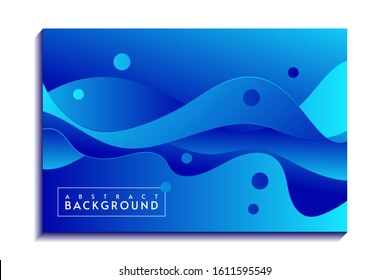Abstract Background Blue Gradient With Polkadot