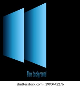 abstract background of blue gradient rectangles on dark background