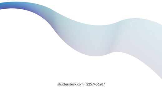 Abstract background with blue gradient waves isolated on white. abstract wavy background.  Modern technology background, wave design. Vector illustration. Blend lines texture.