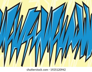 Abstract background with blue graffiti art