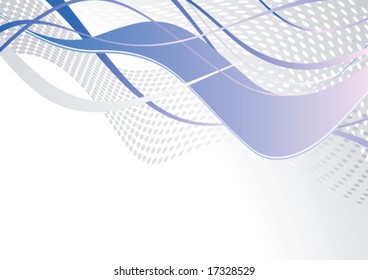 Abstract background with blue and gray waves