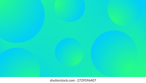 Abstract background with blue and green Bubbles for Copy Space design