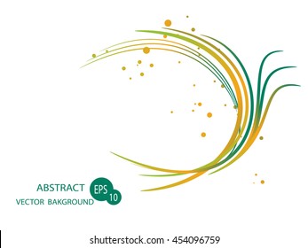 abstract background, blue and green curved lines