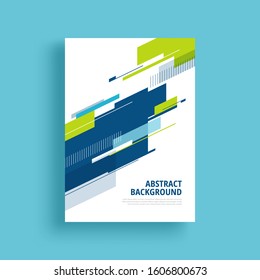 Abstract background blue and green diagonal lines