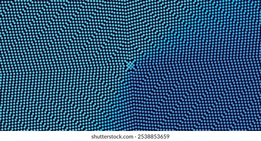 Abstract background of blue green dots gradient LED screen. eps10 vector