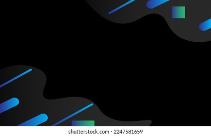 Fondo abstracto de la caja de gradación verde azul y área de copia. Adecuado para ser colocado en contenido con un tema tecnológico. Ilustración de plantilla de diseño