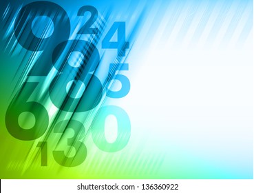 abstract background with blue and green numbers