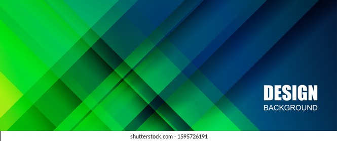 Abstract Background. Blue And Green Background Overlap Layer On Gradient Colors. Vector.