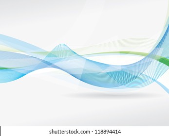 abstract background with blue and green wave