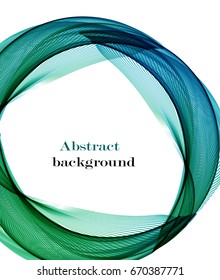 Abstract background with blue and green waves