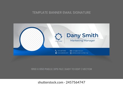 abstract background blue and grey color. email signature simple design eps file. vector editable easy to use. best for corporate company digital business card author purpose.