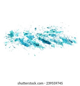 Abstract background with blue grunge watercolor painting like as sea. Vector eps8